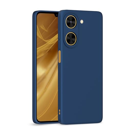 Image of Outlouders Back Cover for Poco C71 / Redmi A5 | Camera Protection | Durable Soft Matte Silicone Bumper Case (Blue)