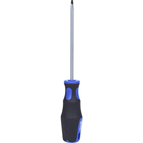 Slotted Screwdriver 4X100 Mm S2 Lace Brà ¼ NIERT 2 K Grip Handle on Hanger - Red