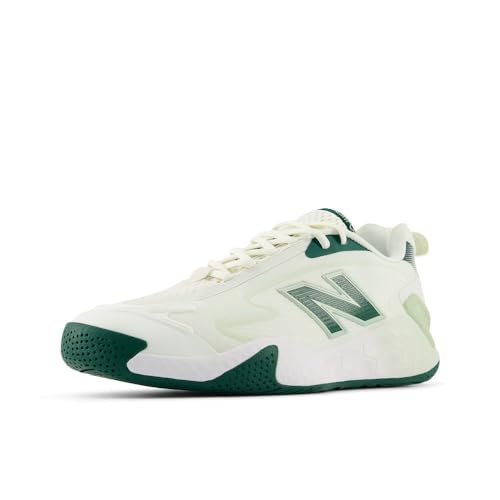New Balance New Balance Men's Fresh Foam X CT-Rally V1 Hard Court Tennis Shoe, Sea Salt/Green, 8 M