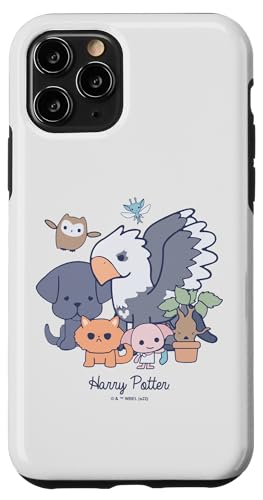 Coque iPhone 11 Pro Harry Potter Chibi et étui créatures magiques rigide