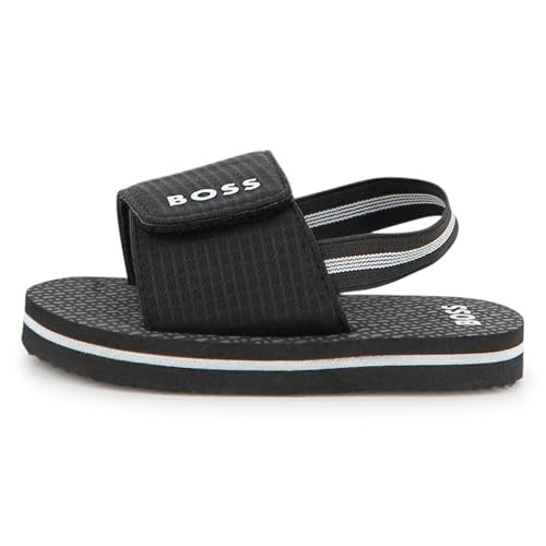BOSS Aqua Slides Baby Boys, Black, 23