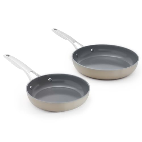 Calphalon® Premier Ceramic Nonstick 8' and 10' Frying Pan Set, Mushroom Grey