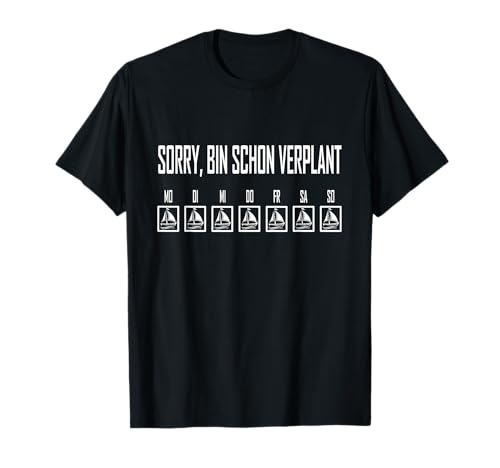Segelboot und Bootsbesitzer lustiger Spruch Segel Segeln T-Shirt Schwarz Unisex-大人 Unisex Erwachsener Klassisch Pull-On Kurzarm Small