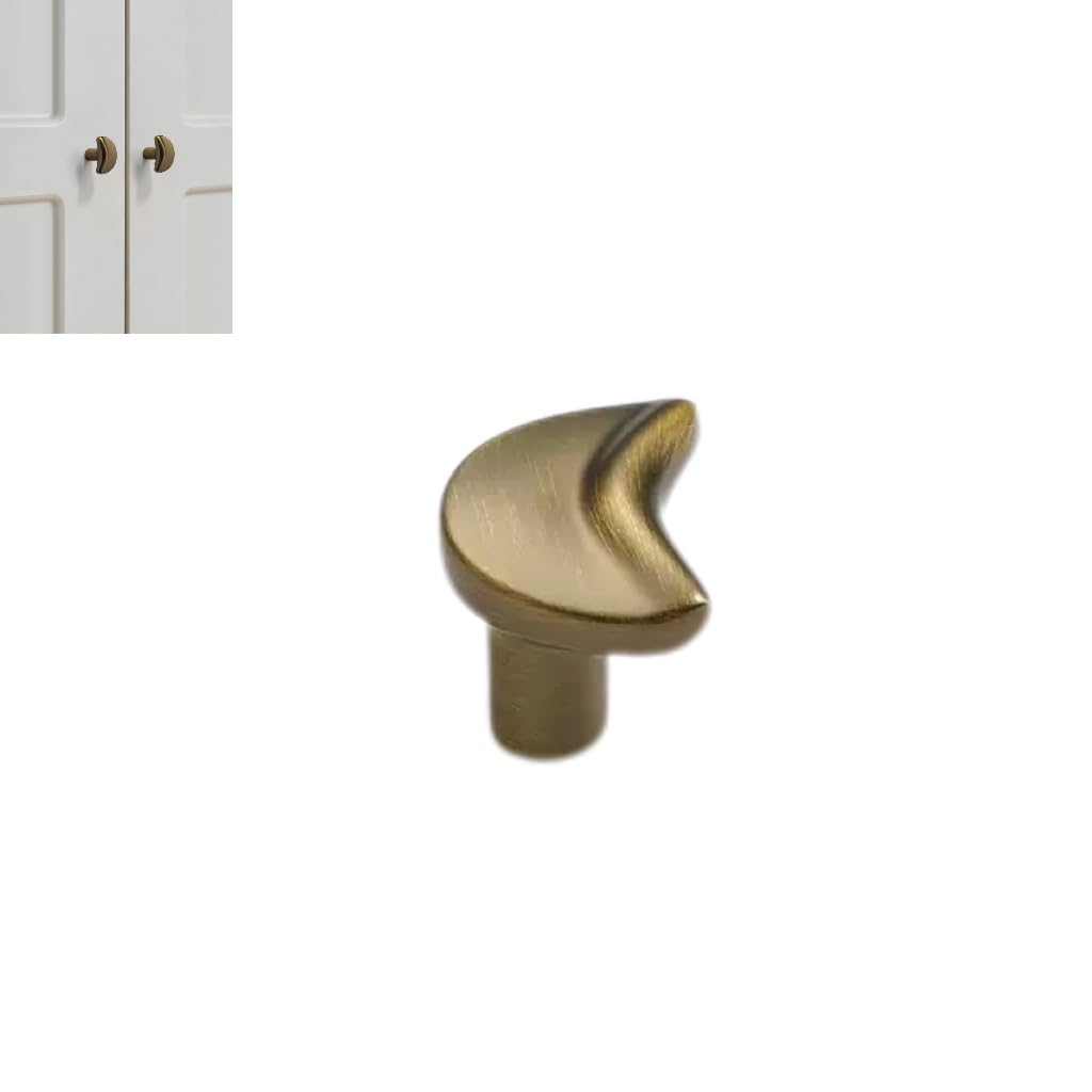 Confezione da 10 pomelli a mezzaluna, maniglie in bronzo per armadietti, scarpiere, armadi, ecc.