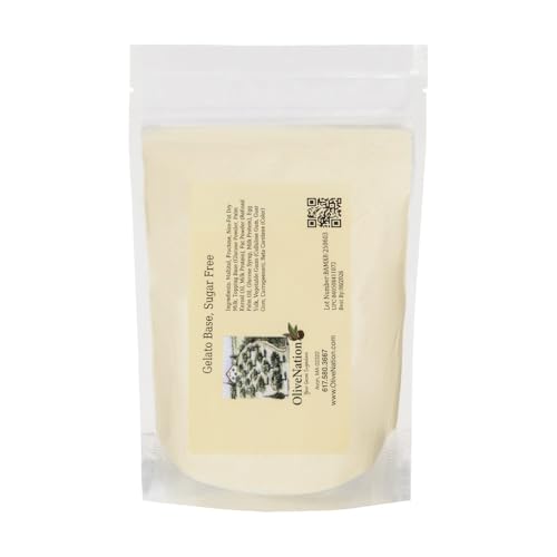 OliveNation Gelato Base, Sugar Free - Neutral/Plain Gelato Base Powder with Maltitol, Fructose & Stabilizers for Naturally Sweet Creamy, Shelf Stable Soft Serve & Batch Frozen Dairy Desserts (80.00oz)
