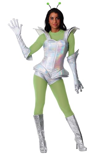 Women?s Galactic Babe Halloween Costume | Futuristic Adult Alien Girl Outfit with Complete Extraterrestrial Set X-Large