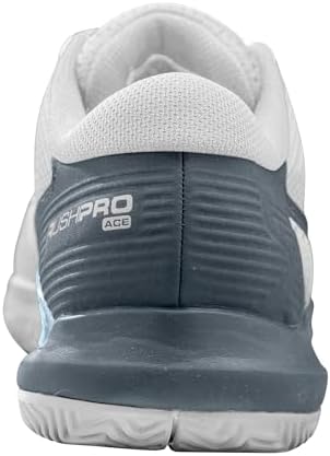 WILSON Women's Rush Pro Ace Pickler Sneaker, White/Grey/Baby Blue, 10 | Image 4