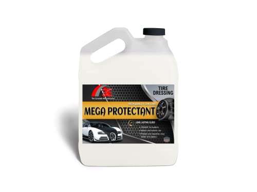 3E The Carwash Manufacturer Extreme Liquid High Tire Shine Sprayable Dressing and Protectant For Tires, Trim, Rubber and Plastic, Long Lasting Premium Mega Protectant 1 Gallon (128 oz)