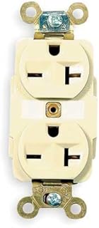 20A 6-20R 250V Receptacle Duplex Ivory - Pack Of 6
