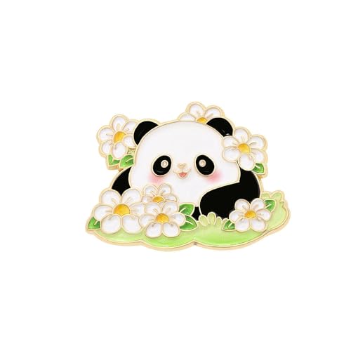 Image of Panda Cute Oil Dripping Panda Brooch Outdoors Lapel Pins Badge Brooch Pins (Bro000001)
