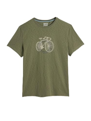 T-shirt homme White Stuff Abersoch col rond manches courtes en coton uni