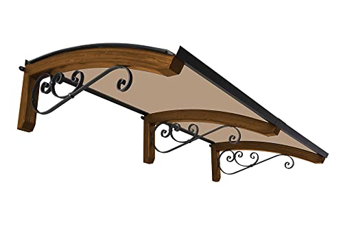 BELLHOUSE COPERTURE Auvent en Bois Mod. Legno Riccio Miel - P100 e L200 - BRONZÉ
