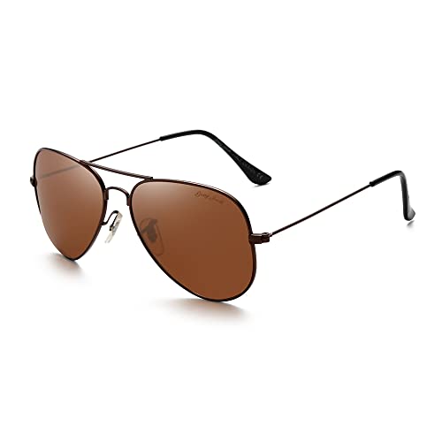 Image of grey jack Polarized Aviator Sunglasses lightweight Stylish Glasses for Men Women UV Protection S110102
