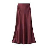 Occasions:This silk satin skirts is suitable for casual outdoor, party, cocktail, evening, wedding, vacation, daily life, school, date, shopping, friend gathering.