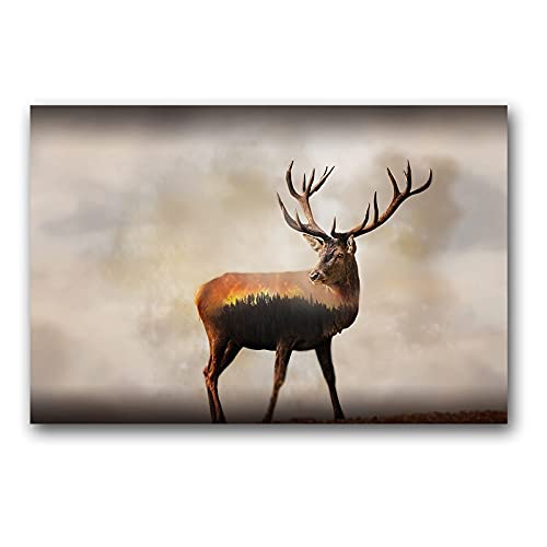 Broderie Diamant Cerf Porte-Bonheur Point de Croix Diamant 5D Mosaïque Strass Art Craft 50x100cm