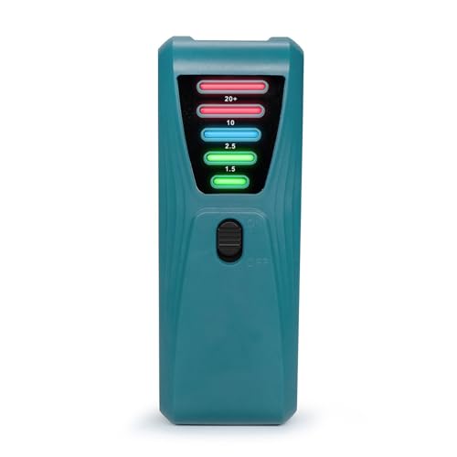 Detector de Radiación EMF Medidor 5 LEDs Color Cyan miniatura 1