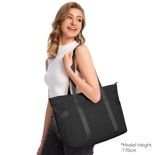 Bolso Tote de Pana con Cierre Casual para Mujer miniatura 2