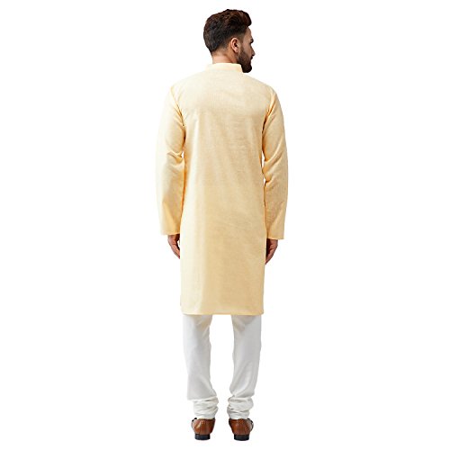 Image of SOJANYA (Since 1958, Men's Silk Blend Grey Kurta Pyjama & Silk Blend Jacket Combo