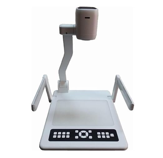 ISOLUTIONS Desktop Visualizer Full HD 8MP Document Scanner with Camera, Auto Focus, Touch Control Panel, HDMI in/Out, VGA in/Out, Document Scanner Visualizer – White Colour