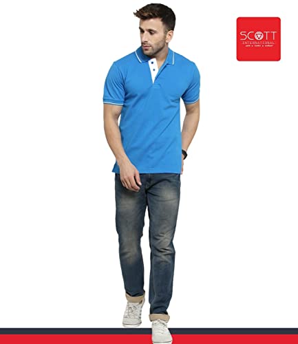 Image of Scott International Men's Regular Fit Half Sleeve Organic Cotton Polo T-Shirt