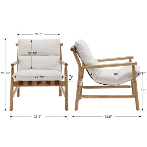 Sillón Plegable Lino Beige miniatura 2