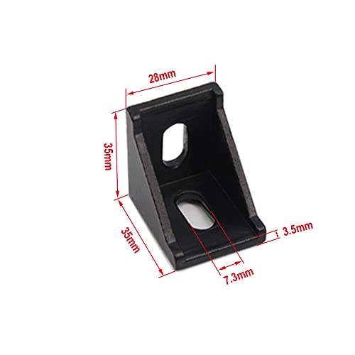 Befenybay 10PCS Extruded Aluminum Profile 3030 Corner Bracket Right Angle with Screws for 8mm Slot Aluminum Extrusion Profile 3030 Series (3030-Black-10 with Screws) - Image 2