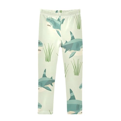 Toddler Girls Leggings Printed Yoga Pants Leggings Swimming Blue Shark for Kids