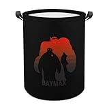 ランドリーバスケット ベイマックス 洗濯かご バスケット 収納ボックス 洗濯物入れ 収納袋 折り畳み 丸型 大容量 撥水