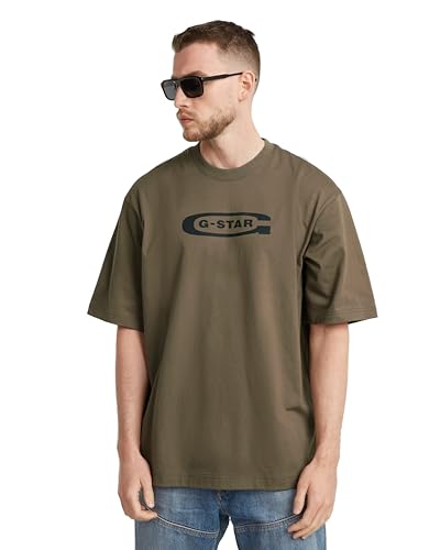 G-Star Para Hombre Camiseta Old Skool Logo Boxy, Marrón Turf D26350-C336-273 , Xxl G-Star Para Hombre Camiseta Old Skool Logo Boxy, Marrón Turf D26350-C336-273 , Xxl