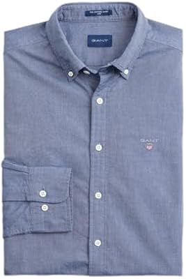 GANT Camisa clásica para Hombre, Color Azul Persa, estándar, Persian Blue, XL