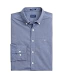 _ GANT Camisa clásica para Hombre, Color Azul Persa, estándar, Persian Blue, M