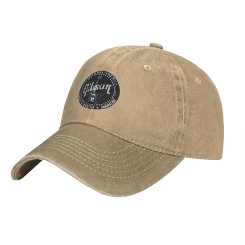 Casquette de baseball guitare en denim au look rétro délavé unique