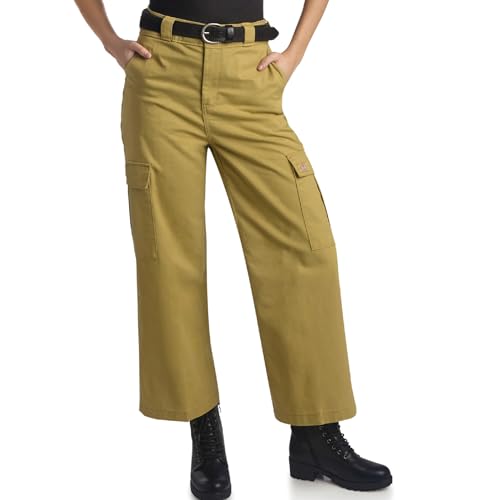 Dickies Womens Regular Fit High Waisted Wide Leg Cargo Pants - image 1