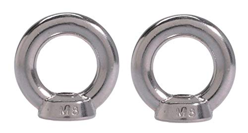 2 tuercas de acero inoxidable 316 de 1/4 pulgadas UNC de alta resistencia de grado marino Cover