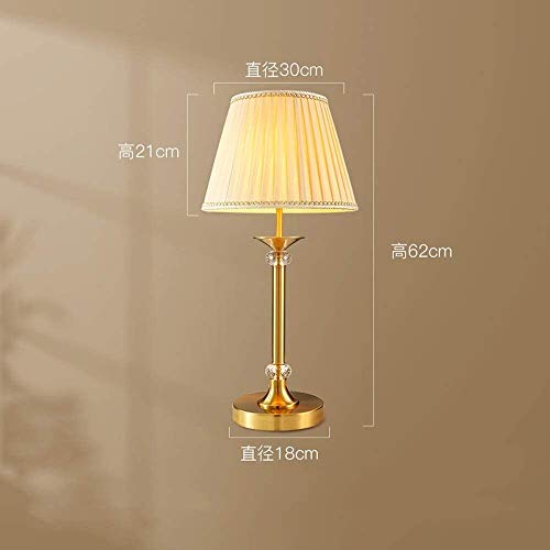 Lampe de table créative en cuivre haut de gamme et cristal décoratif - 5