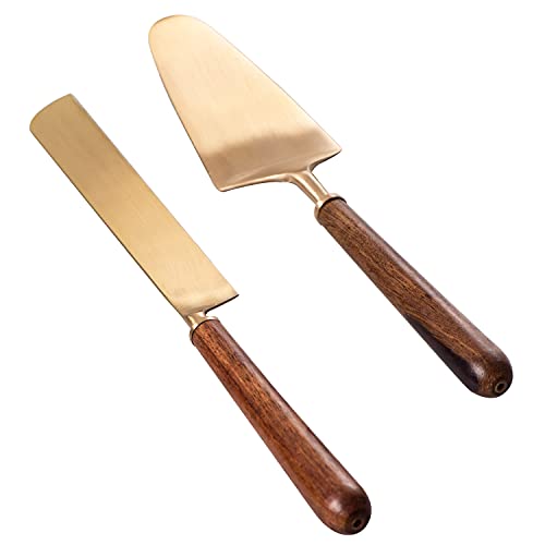 Nestroots Cake Cutting Knife Server Set for Birthday Party Cake Server