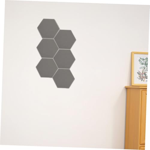 Paneles hexagonales para absorción de sonido, 6 piezas, poliuretano para paredes miniatura 6