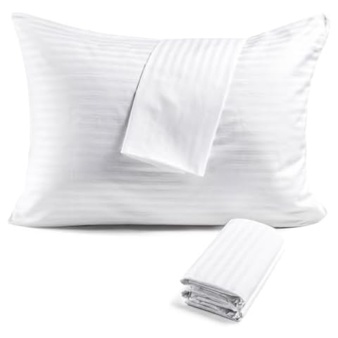 FAUNNA Hidden Zippered Pillow Protectors Covers Queen Size Set Cover