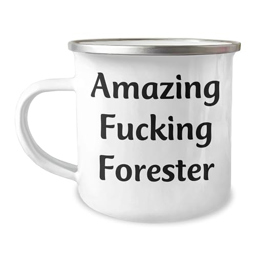 Gifts from Friends, Amazing F-king Forester Enthusiast, Forester Camping Mug, Birthday Unique Gifts for Men, Forester Lover