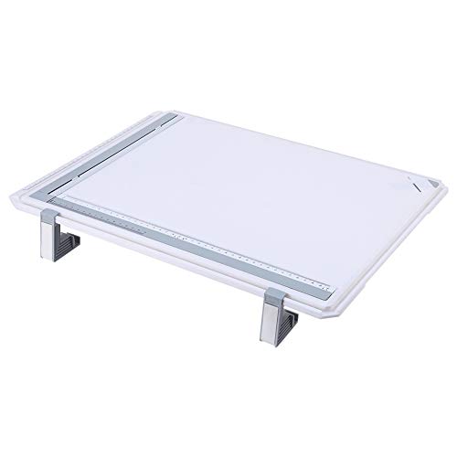 Mesa de dibujo A3 ergonómica multifuncional con doble regla y clips de esquina 4