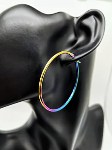 Pair Womens Large Huggie Hinged Hoop Earrings, Classic Party3