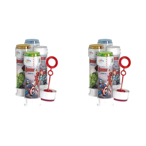 DULCOP - Bulles Avengers - Bulles de Savon - 60 ML - 047578 - Multicolore - Plastique - Licence Officiel - Jouet Enfant - Jeu de Plein air - À Partir de 3 Ans (Lot de 2)