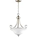 Quorum 8154-3-60 Three Light Pendant, Aged Silver Leaf