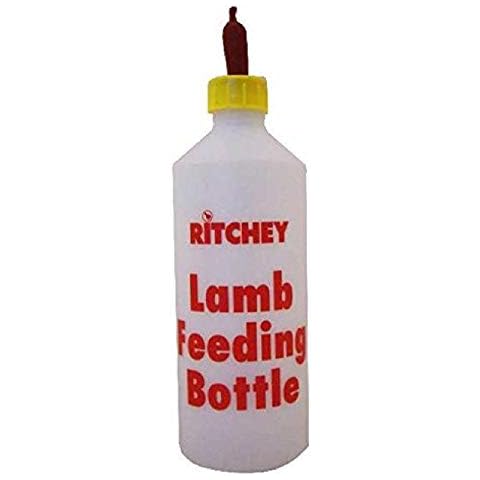 Homestead Farm Supplies Animal Feeding Bottle with Pritchard Teat - Alpacas Llama Goat Sheep Cover