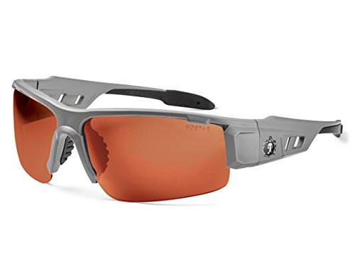 Ergodyne Skullerz Dagr Polarized Safety Sunglasses- Matte Gray Frame, Copper Lens