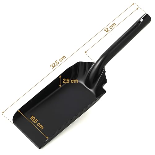 Miniatura 2 de Mge - Pala Metálica Para Chimenea Y Barbacoa - Pala Para Carbón - Recogedor Metálico Para Cenizas - Hierro Esmaltado