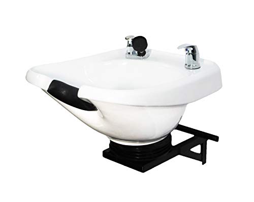 Beauty Salon Shampoo White CERAMIC Tilt Bowl Wall Mounted Salon Equipment TLC-W33-WT