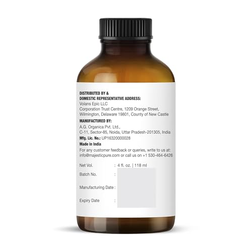 Image of Majestic Pure Lemon Essential Oil for Diffuser - 4 Fl Oz | 100% Pure & Natural Essential Oils Ideal for Aromatherapy, Massage, Soap and Candle Making, Massage, Lemon Oil