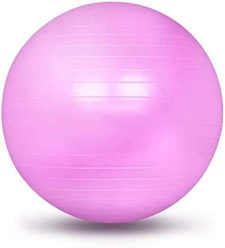 Pelota de pilates morada para equilibrio, gimnasio en casa y asistencia para el parto