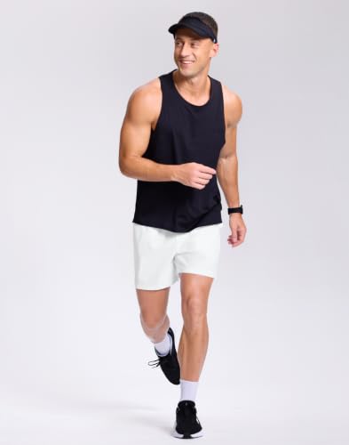 Image of GGJ Men's Lightweight Athletic Shorts with 2 Zipper Pockets 7 inch /9 inch /5 inch Gym Workout Running Quick Dry Tennis Shorts for Men